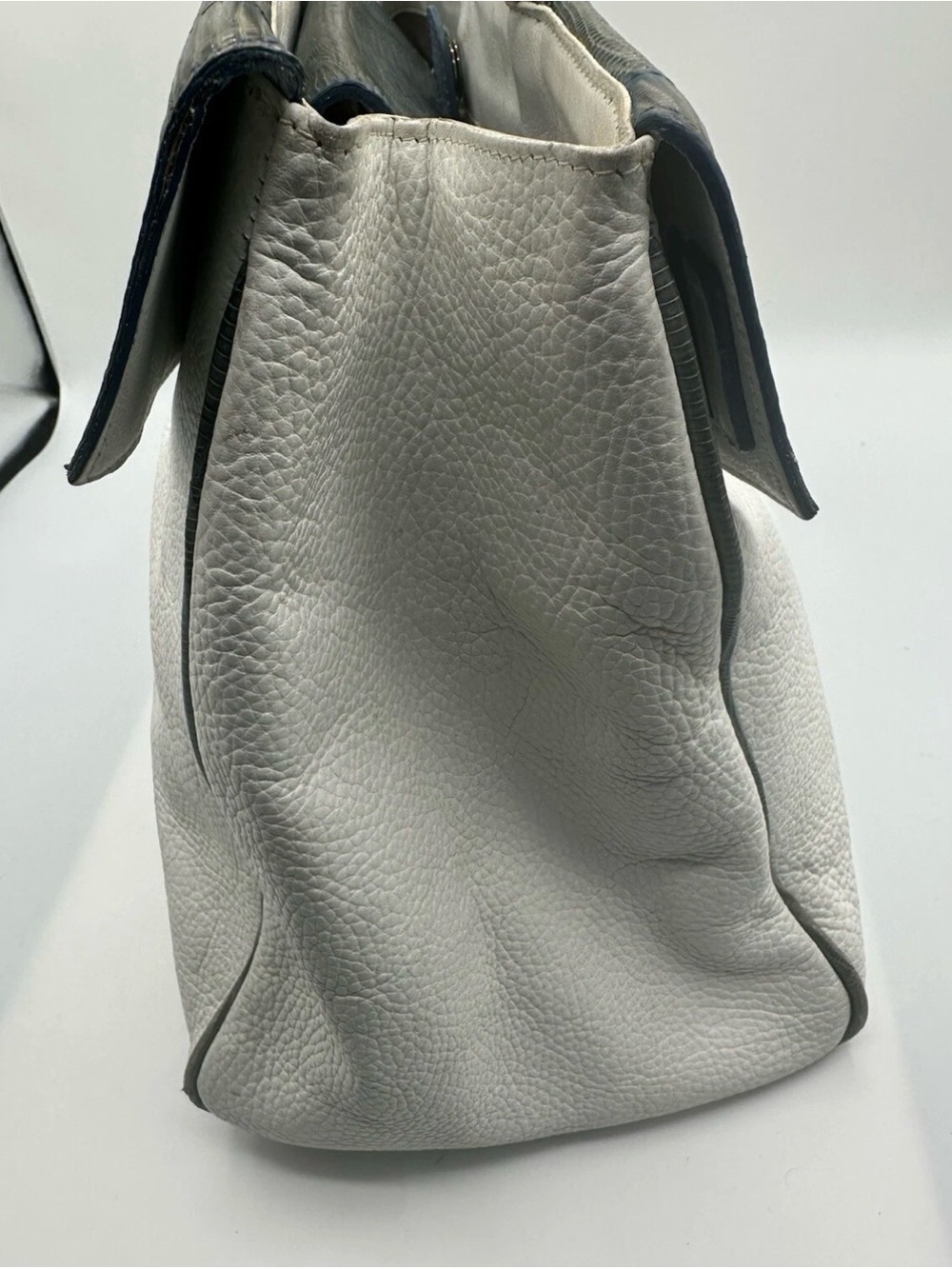 Daniella Ortiz White Leather with Blue/Green Lizard Accent - Picture 5 of 16